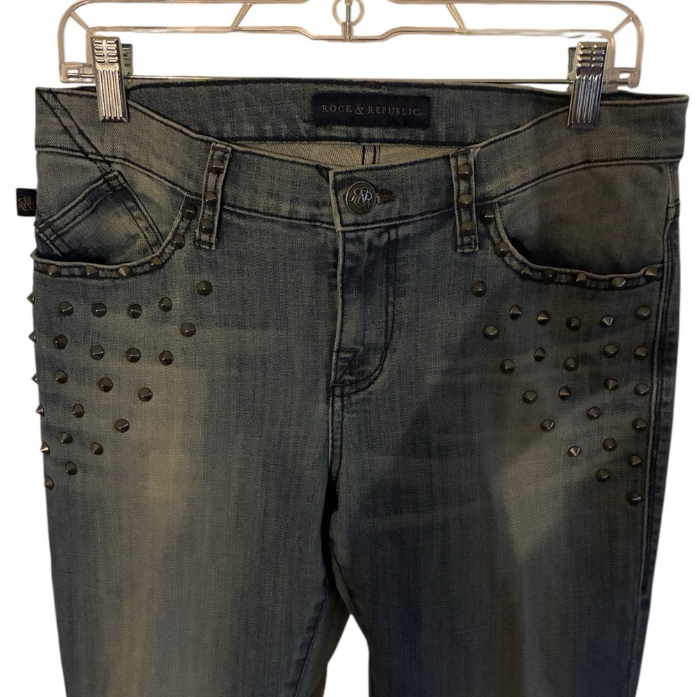Rock & Republic Denim Jeans with Button Detail - Picture 2 of 7